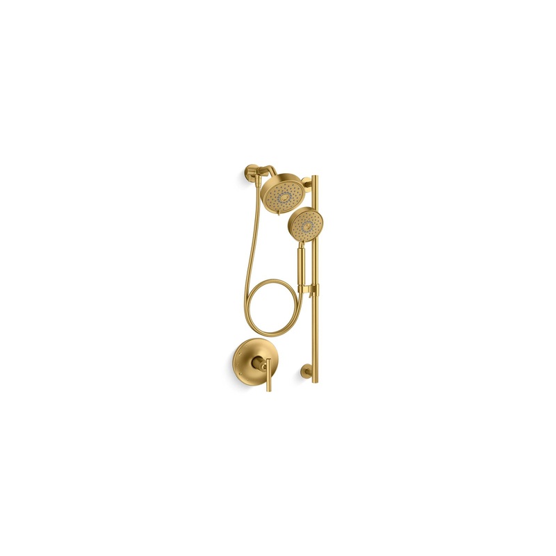 KOHLER K-22181-G-2MB Purist Showering Kit, 1.75 Gpm In Vibrant Brushed Moderne Brass