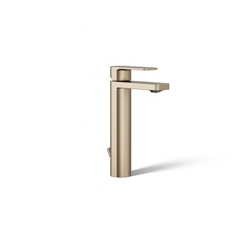 KOHLER K-23475-4-BV Parallel Tall Single-Handle Bathroom Sink Faucet, 1.2 Gpm In Vibrant Brushed Bronze