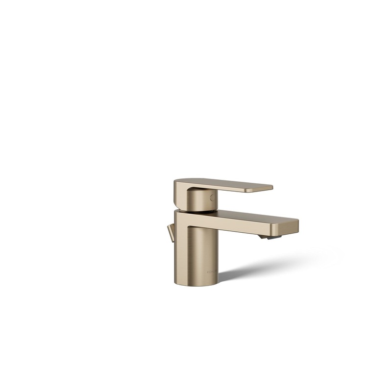 KOHLER K-24804-4-BV Parallel Low Single-Handle Bathroom Sink Faucet, 1.2 Gpm In Vibrant Brushed Bronze