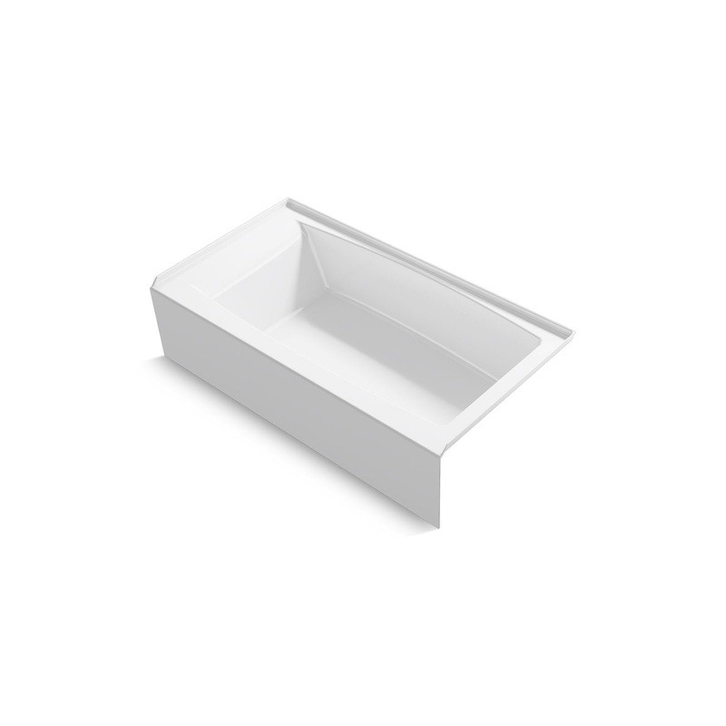 KOHLER K-26108-RA-0 Entity 60" X 32" Alcove Bath With Right Drain In White