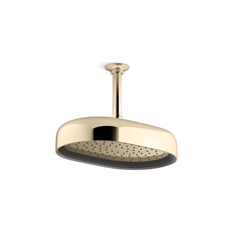 KOHLER K-26293-AF Statement Oblong 12" Single-Function Rainhead, 2.5 Gpm In Vibrant French Gold