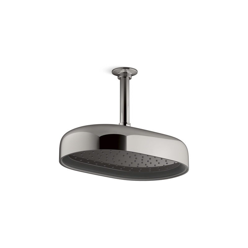 KOHLER K-26293-TT Statement Oblong 12" Single-Function Rainhead, 2.5 Gpm In Vibrant Titanium