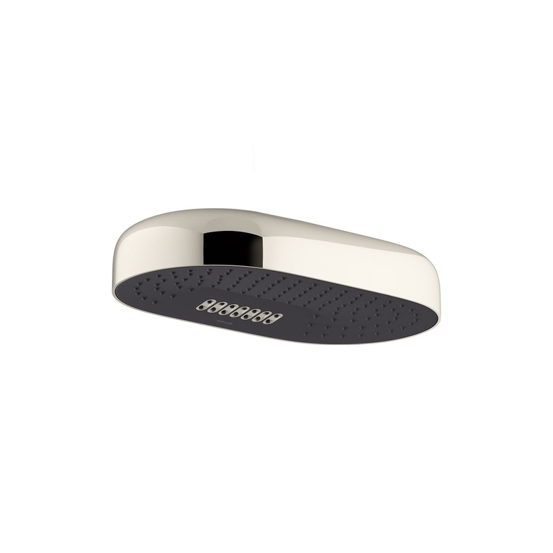 KOHLER K-26295-SN Statement Oblong 14" Two-Function Rainhead, 2.5 Gpm In Vibrant Polished Nickel
