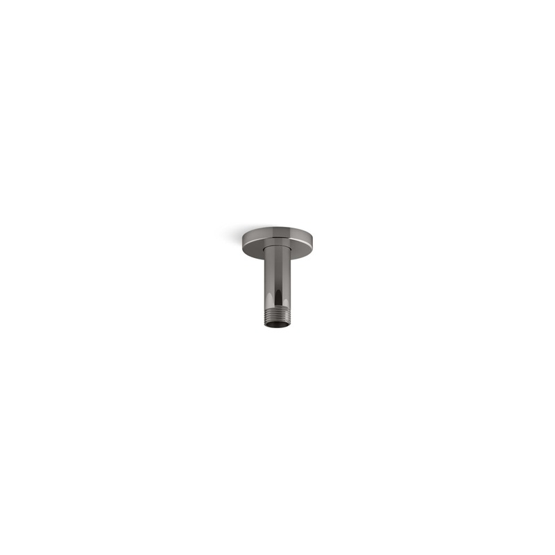 KOHLER K-26319-TT Statement 3" Ceiling-Mount Single-Function Rainhead Arm And Flange In Vibrant Titanium