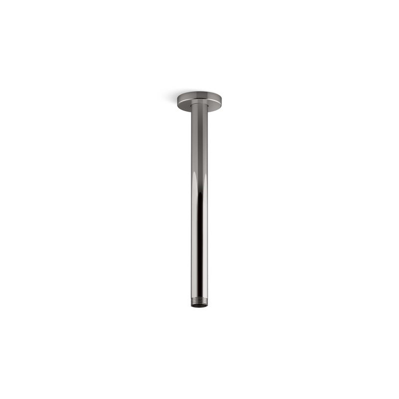 KOHLER K-26321-TT Statement 12" Ceiling-Mount Single-Function Rainhead Arm And Flange In Vibrant Titanium