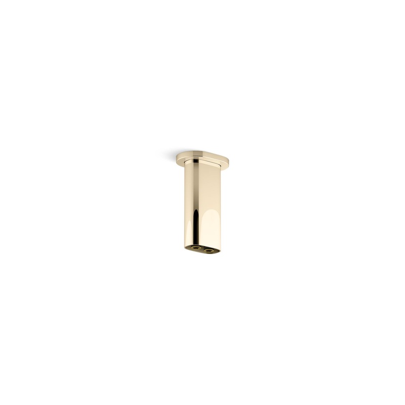 KOHLER K-26325-AF Statement 5" Ceiling-Mount Two-Function Rainhead Arm And Flange In French Gold