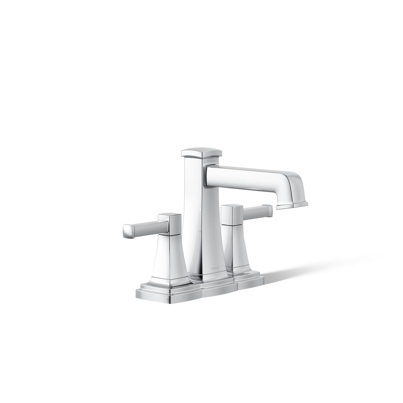 KOHLER K-27398-4K-CP Riff Centerset Bathroom Sink Faucet, 1.0 Gpm In Polished Chrome
