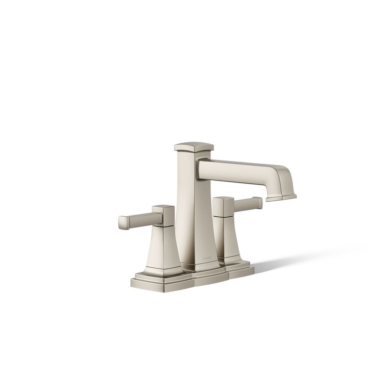 KOHLER K-27398-4N-BN Riff Centerset Bathroom Sink Faucet, 0.5 Gpm In Vibrant Brushed Nickel