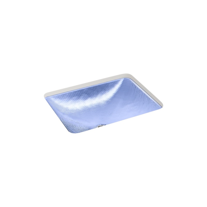 KOHLER K-28823-TG6 Yepsen 20" Rectangular Undermount Bathroom Sink, No Overflow In Translucent Sapphire