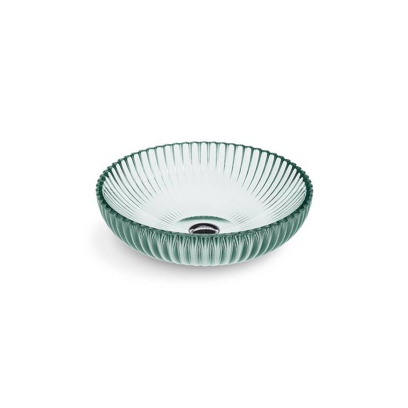 KOHLER K-28824-TG2 Salute 15" Round Vessel Bathroom Sink, No Overflow In Translucent Dew