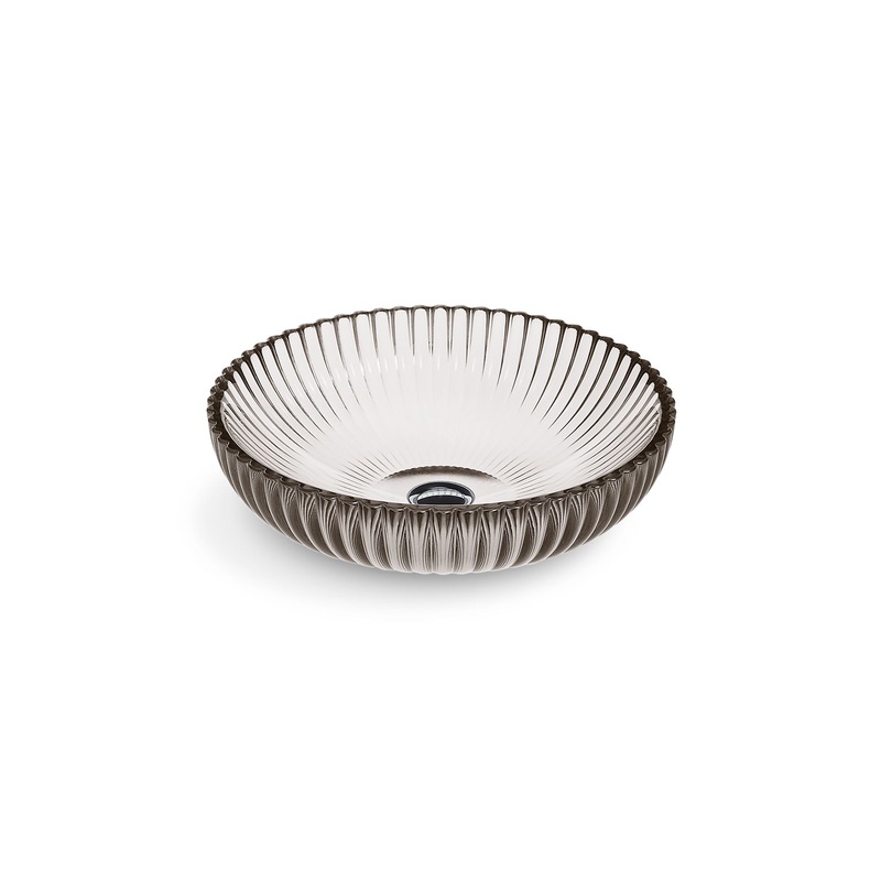 KOHLER K-28824-TG3 Salute 15" Round Vessel Bathroom Sink, No Overflow In Translucent Doe