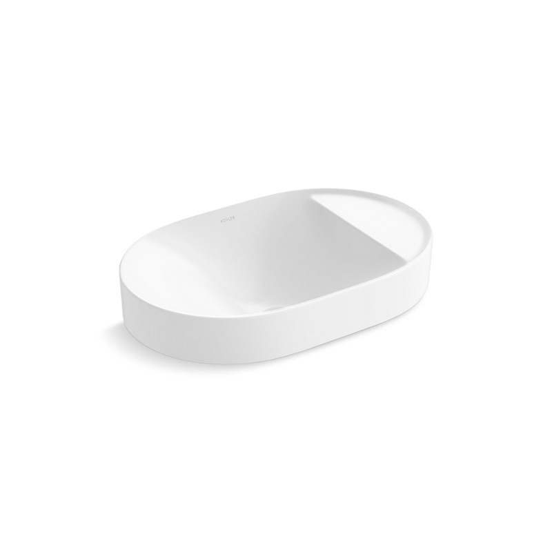 KOHLER K-31703-0 Chalice 22-3/4" Oval Vessel Bathroom Sink In White