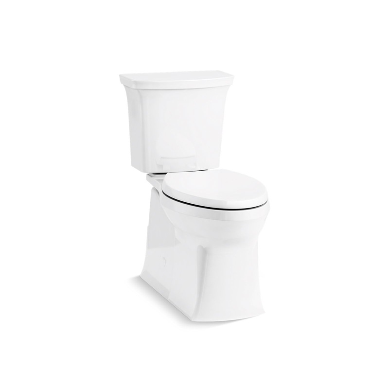 KOHLER K-33813-RA-0 Corbelle Tall Two-Piece Elongated Toilet With Skirted Trapway, 1.28 Gpf In White