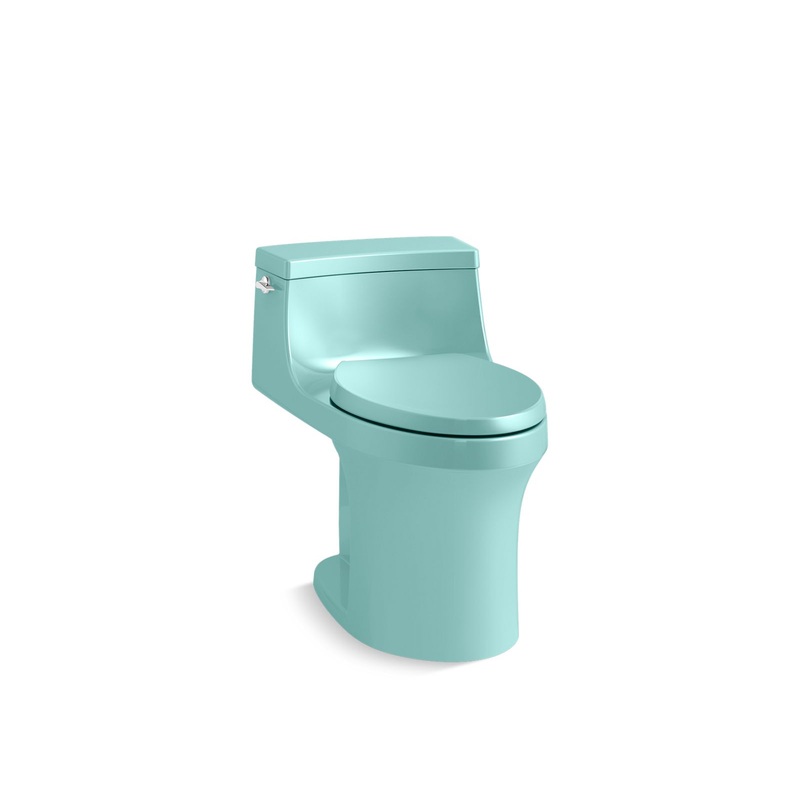 KOHLER K-5172-H15 San Souci One-Piece Compact Elongated Toilet With Concealed Trapway, 1.28 Gpf In 150th Spring Green
