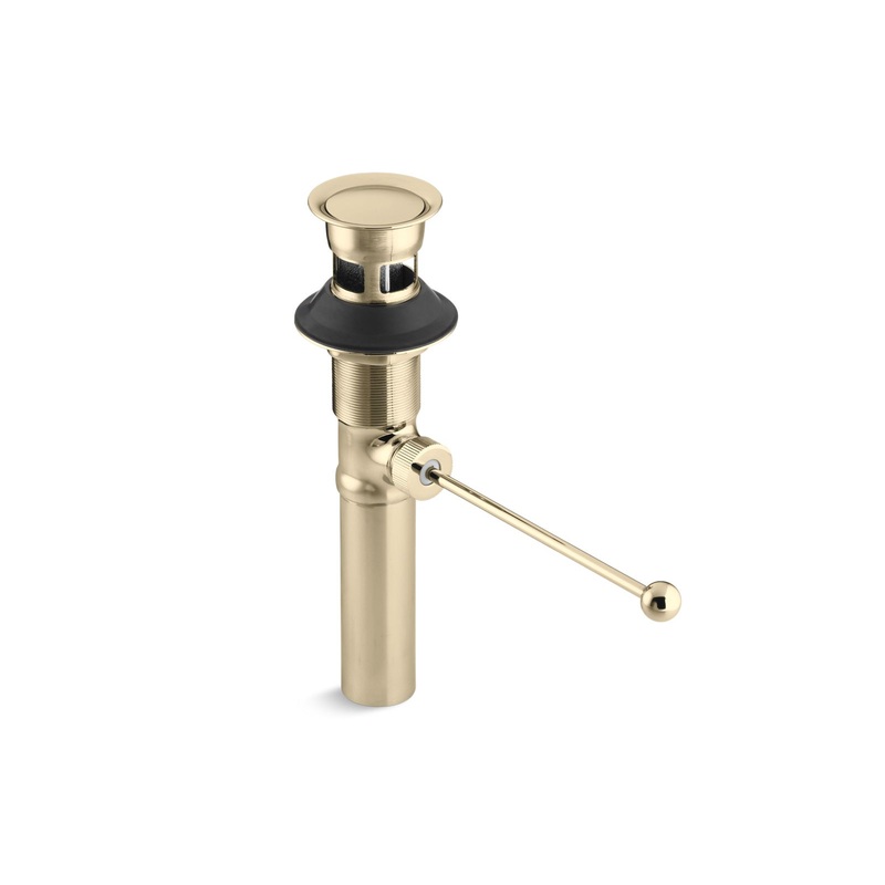KOHLER K-7114-A-AF Premier Pop-Up Drain, Exposed, With Overflow In Vibrant French Gold