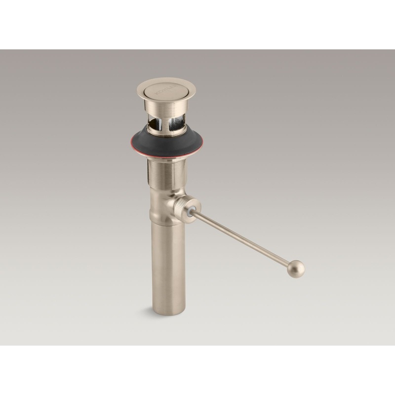 KOHLER K-7114-A-BV Premier Pop-Up Drain, Exposed, With Overflow In Vibrant Brushed Bronze
