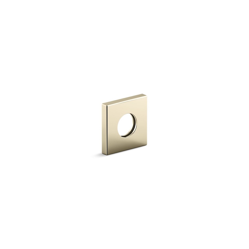 KOHLER K-76335-AF Shower Arm Trim Kit, Square In Vibrant French Gold