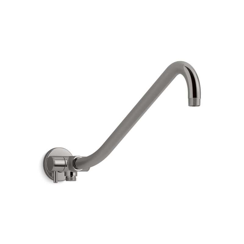 KOHLER K-76336-TT Gooseneck Rainhead Arm With 3-Way Diverter In Vibrant Titanium