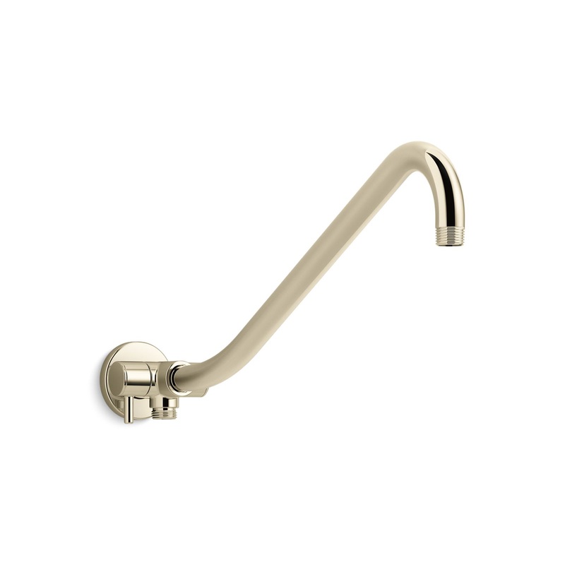 KOHLER K-76337-AF Gooseneck Rainhead Arm With 2-Way Diverter In Vibrant French Gold