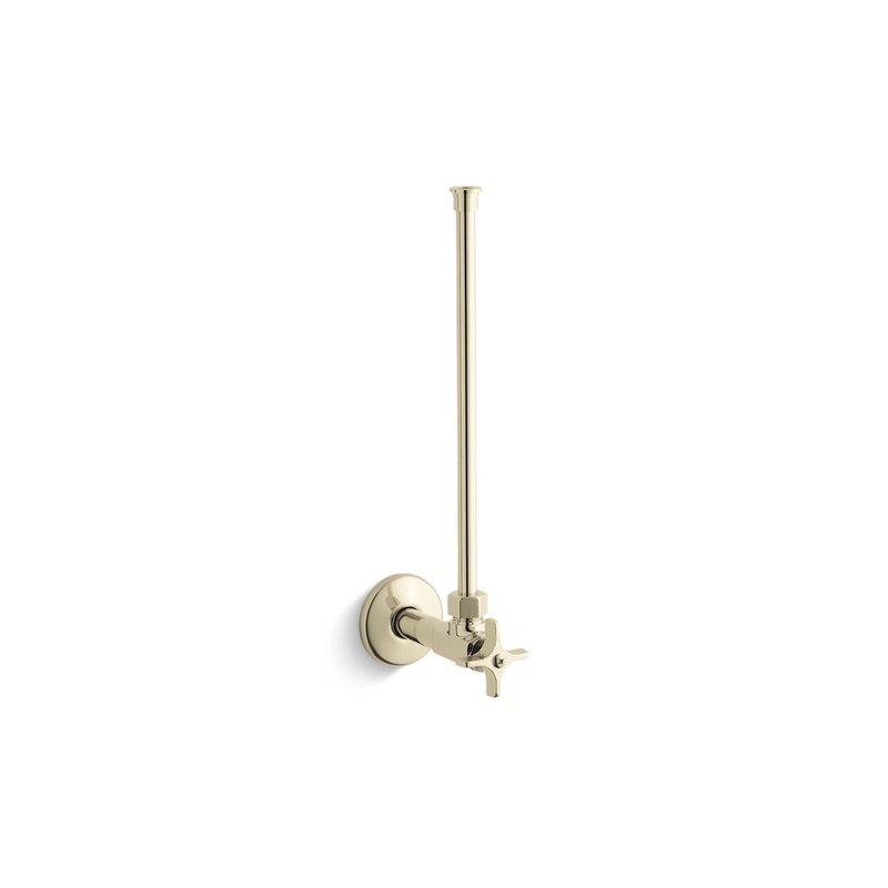 KOHLER K-7638-AF 1/2" Npt Angle Supply With Stop With Cross Handle And Annealed Vertical Tube In Vibrant French Gold