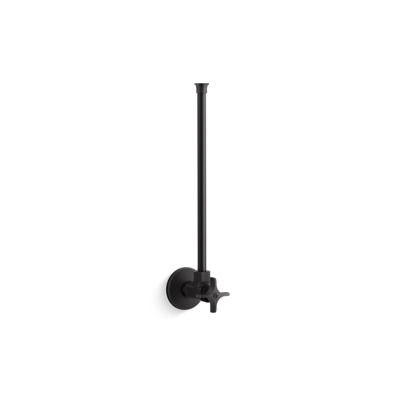 KOHLER K-7638-BL 1/2" Npt Angle Supply With Stop With Cross Handle And Annealed Vertical Tube In Matte Black