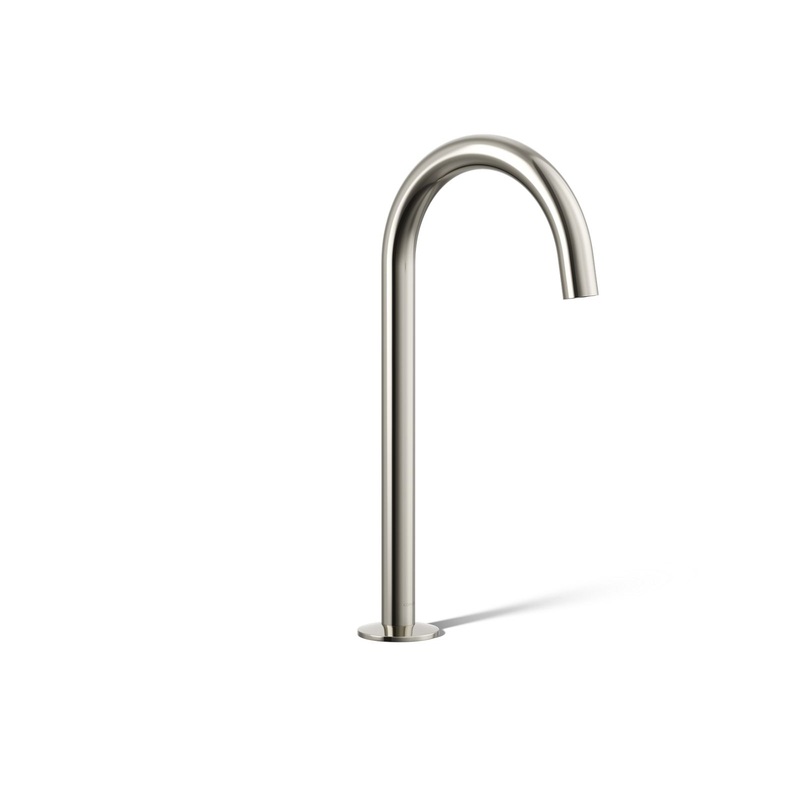 KOHLER K-77965-SN Components Bathroom Sink Faucet Spout With Tube Design, 1.2 Gpm In Vibrant Polished Nickel