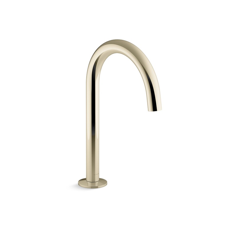 KOHLER K-77985-AF Components Deck-Mount Bath Spout With Tube Design In Vibrant French Gold