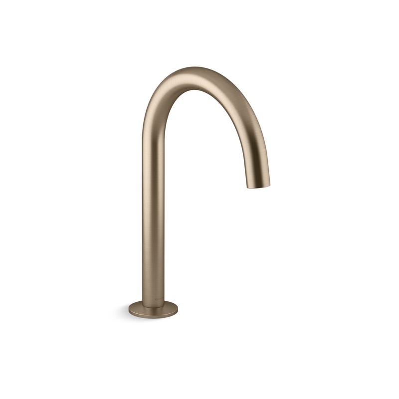 KOHLER K-77985-BV Components Deck-Mount Bath Spout With Tube Design In Vibrant Brushed Bronze