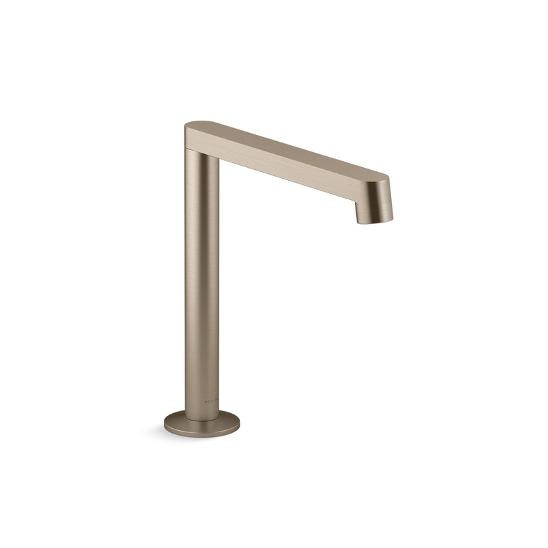 KOHLER K-77987-BV Components Deck-Mount Bath Spout With Row Design In Vibrant Brushed Bronze