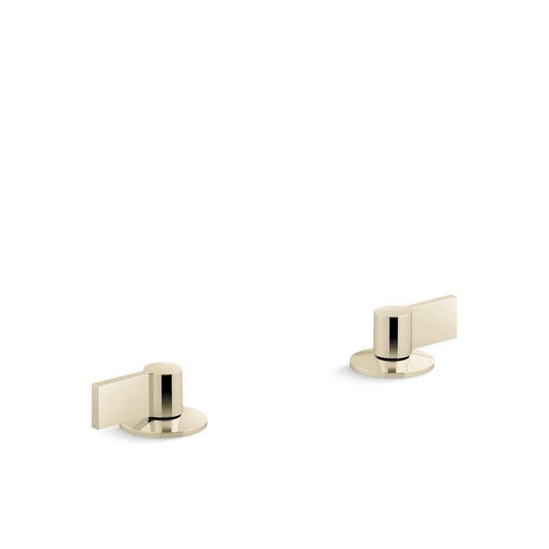KOHLER K-77990-4-AF Components Deck-Mount Bath Faucet Handles With Lever Design In Vibrant French Gold