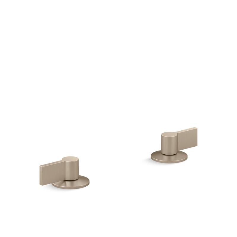 KOHLER K-77990-4-BV Components Deck-Mount Bath Faucet Handles With Lever Design In Vibrant Brushed Bronze