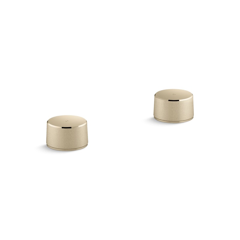KOHLER K-77990-8-AF Components Deck-Mount Bath Faucet Handles With Oyl Design In Vibrant French Gold