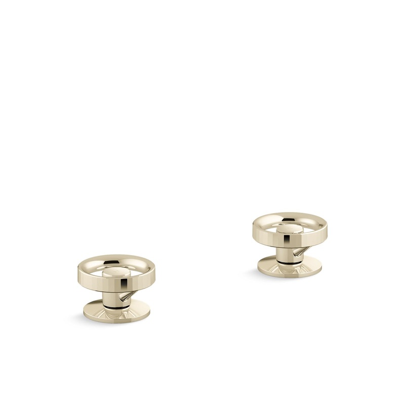 KOHLER K-77990-9-AF Components Deck-Mount Bath Faucet Handles With Industrial Design In Vibrant French Gold
