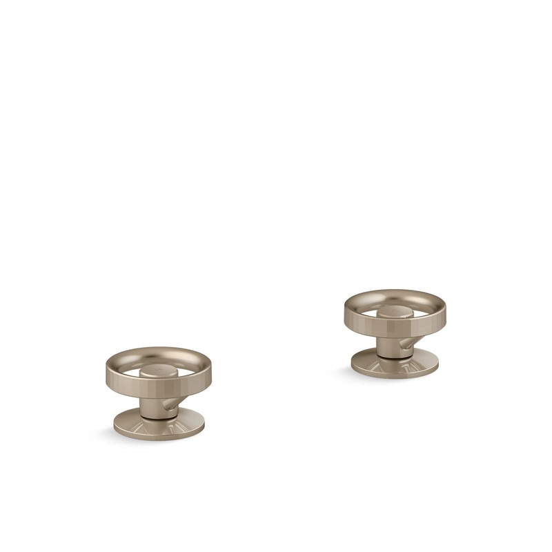KOHLER K-77990-9-BV Components Deck-Mount Bath Faucet Handles With Industrial Design In Vibrant Brushed Bronze