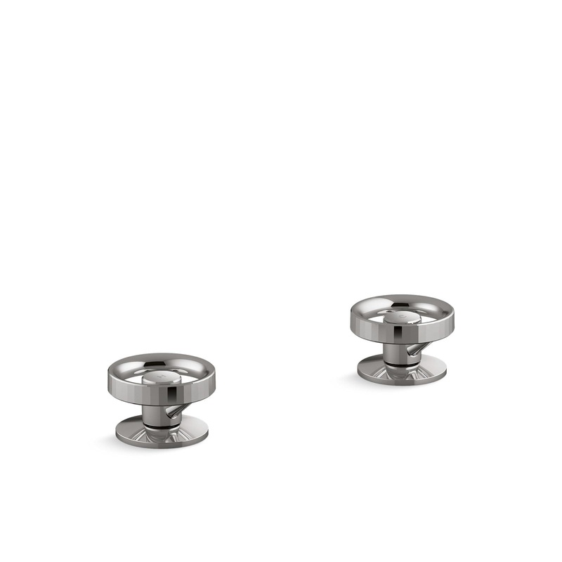KOHLER K-77990-9-TT Components Deck-Mount Bath Faucet Handles With Industrial Design In Vibrant Titanium