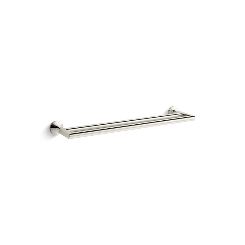 KOHLER K-78375-SN Components Double Towel Bar In Vibrant Polished Nickel