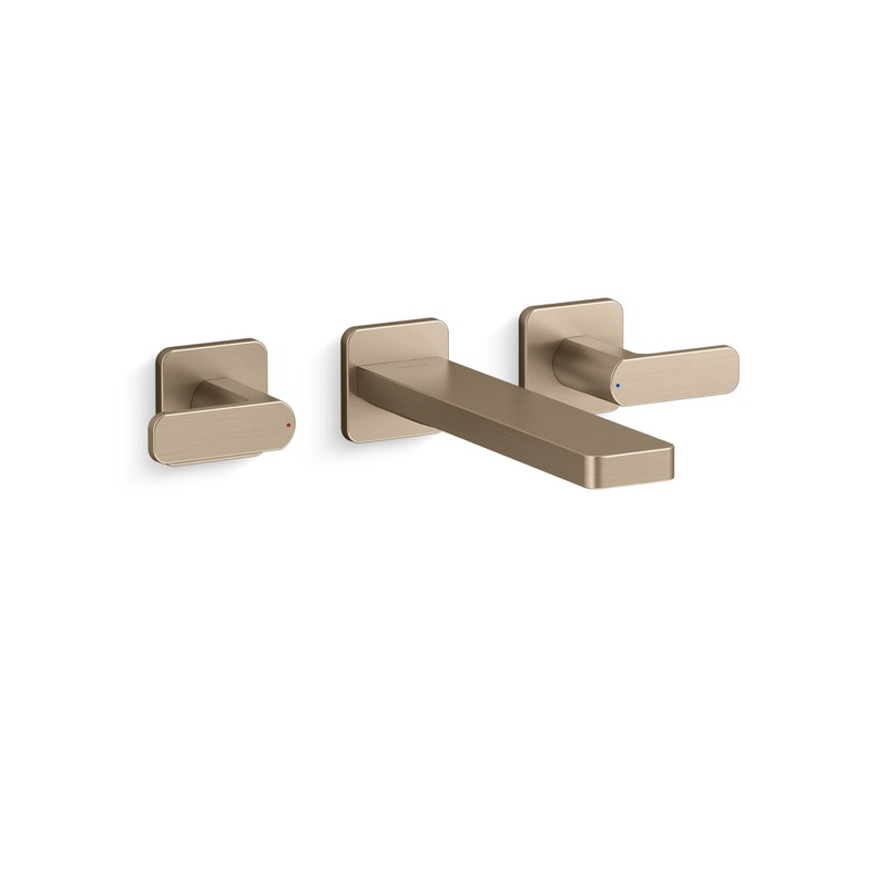 KOHLER K-T23491-4-BV Parallel Wall-Mount Bath Faucet Trim In Vibrant Brushed Bronze