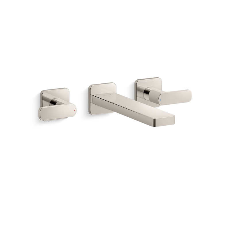 KOHLER K-T23491-4-SN Parallel Wall-Mount Bath Faucet Trim In Vibrant Polished Nickel