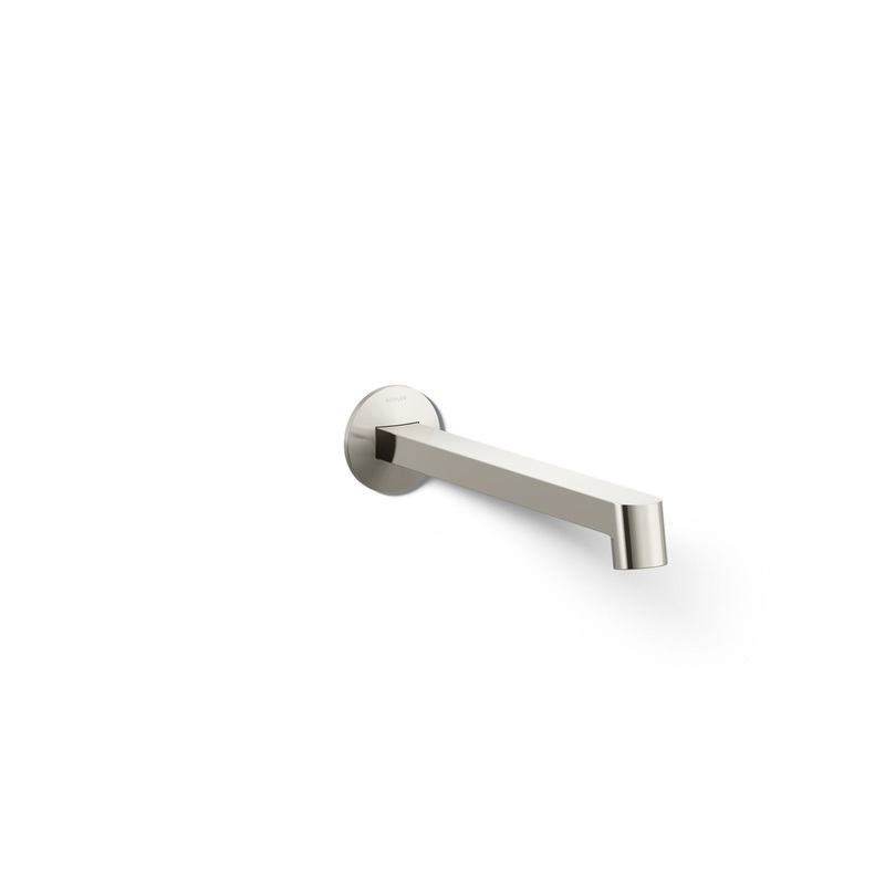KOHLER K-T23889-SN Components Wall-Mount Bathroom Sink Faucet Spout With Row Design, 1.2 Gpm In Vibrant Polished Nickel