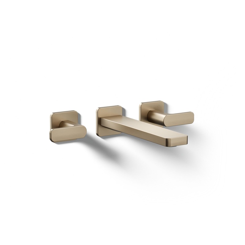 KOHLER K-T27120-4-BV Parallel Wall-Mount Bathroom Sink Faucet Trim, 1.2 Gpm In Vibrant Brushed Bronze
