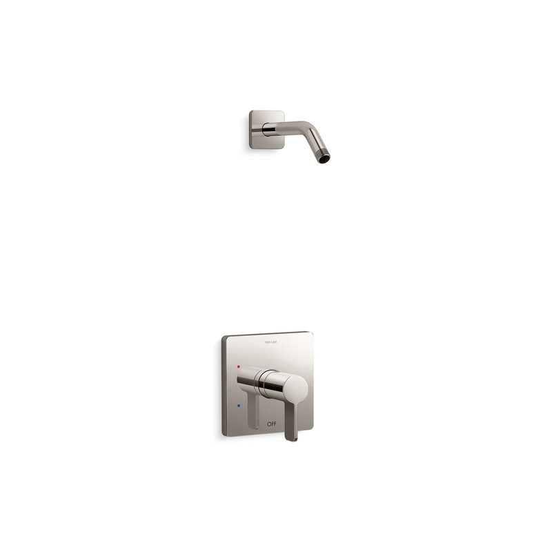 KOHLER K-TLS23503-4-SN Parallel Rite-Temp Shower Trim Kit, Without Showerhead In Vibrant Polished Nickel