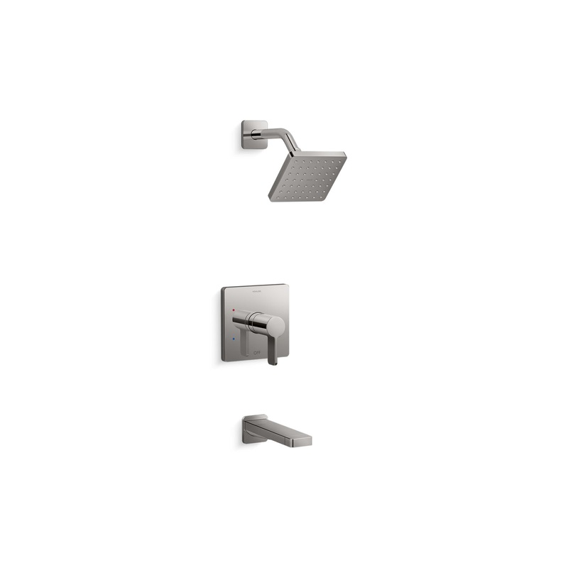 KOHLER K-TS23502-4-TT Parallel Rite-Temp Bath And Shower Trim Kit, 2.5 Gpm In Vibrant Titanium