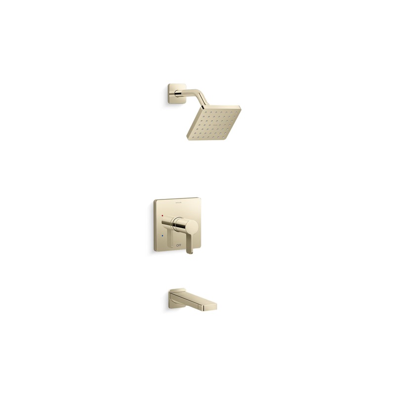 KOHLER K-TS23502-4G-AF Parallel Rite-Temp Bath And Shower Trim Kit, 1.75 Gpm In Vibrant French Gold