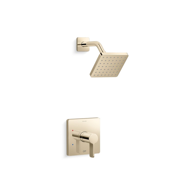 KOHLER K-TS23503-4-AF Parallel Rite-Temp Shower Trim Kit With Lever Handle, 2.5 Gpm In Vibrant French Gold