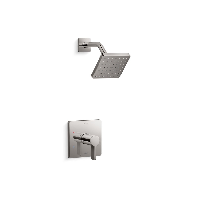 KOHLER K-TS23503-4-TT Parallel Rite-Temp Shower Trim Kit With Lever Handle, 2.5 Gpm In Vibrant Titanium