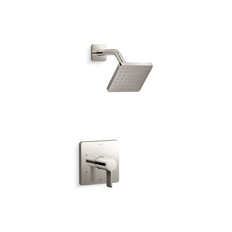 KOHLER K-TS23503-4G-SN Parallel Rite-Temp Shower Trim Kit With Lever Handle,1.75 Gpm In Vibrant Polished Nickel