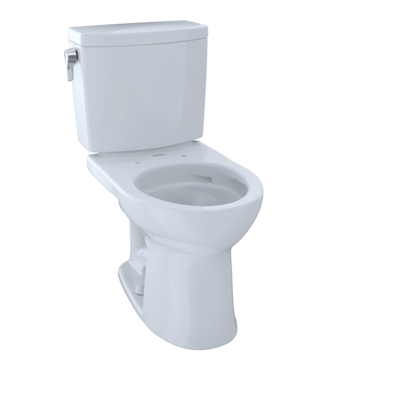 TOTO CST453CUFG#01 Drake Ii 1G Two-Piece Round 1.0 Gpf Universal Height Toilet With Cefiontect - Cotton White