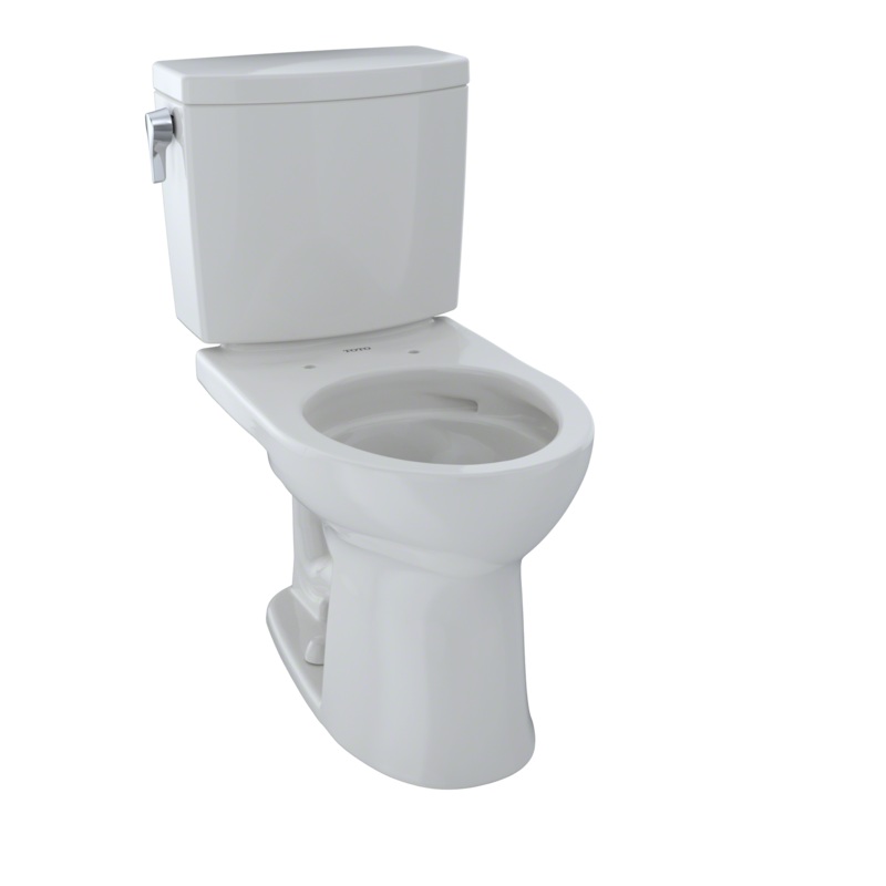 TOTO CST453CUFG#11 Drake Ii 1G Two-Piece Round 1.0 Gpf Universal Height Toilet With Cefiontect - Colonial White