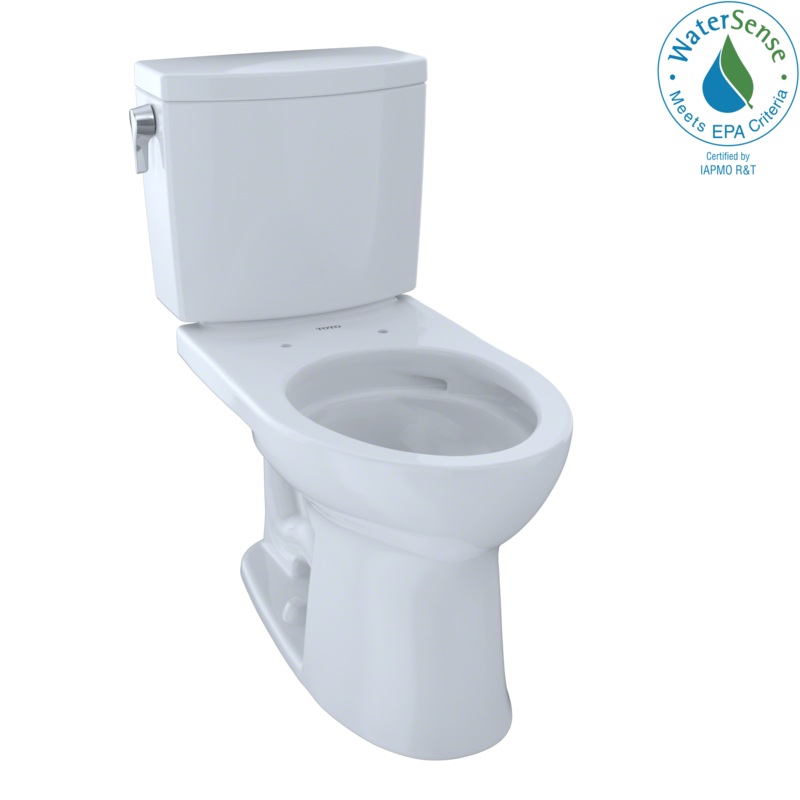 TOTO CST454CUFG#01 Drake II 1G Two-Piece Elongated 1.0 GPF Universal Height Toilet with CEFIONTECT , Cotton White