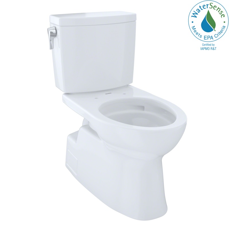 TOTO CST474CUFG#01 Vespin II 1G Two-Piece Elongated 1.0 GPF Universal Height Skirted Design Toilet with CEFIONTECT , Cotton White